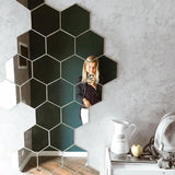 3D Rose Gold Mirror Wall Stickers