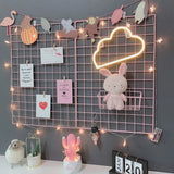 DIY Iron Grid Wall Organizer