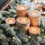 Wooden Candle & Plant Holder