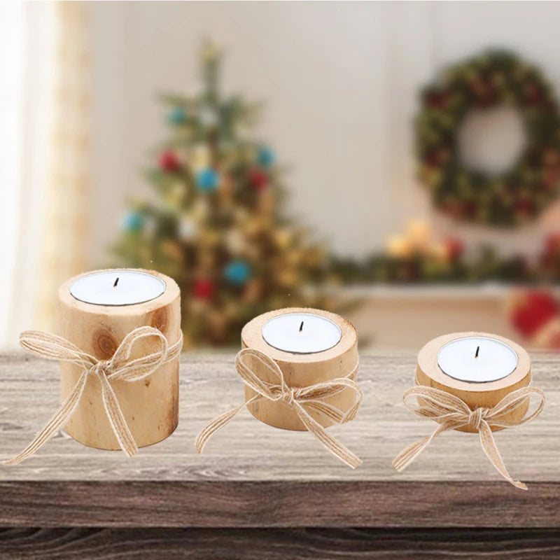 Wooden Candle & Plant Holder
