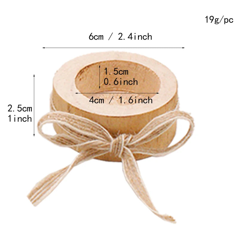 Wooden Candle & Plant Holder