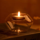 Transparent Glass Candle Holder