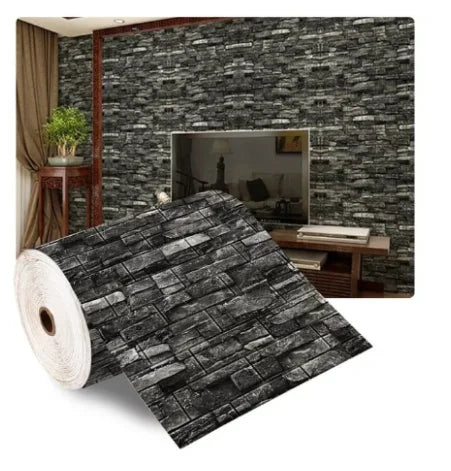 3D Foam Brick Wallpaper Roll