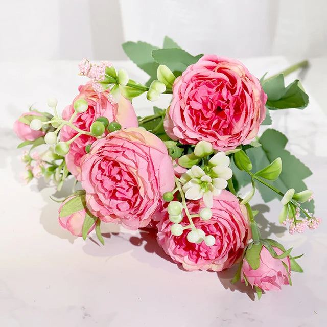 Silk Rose & Peony Bouquet