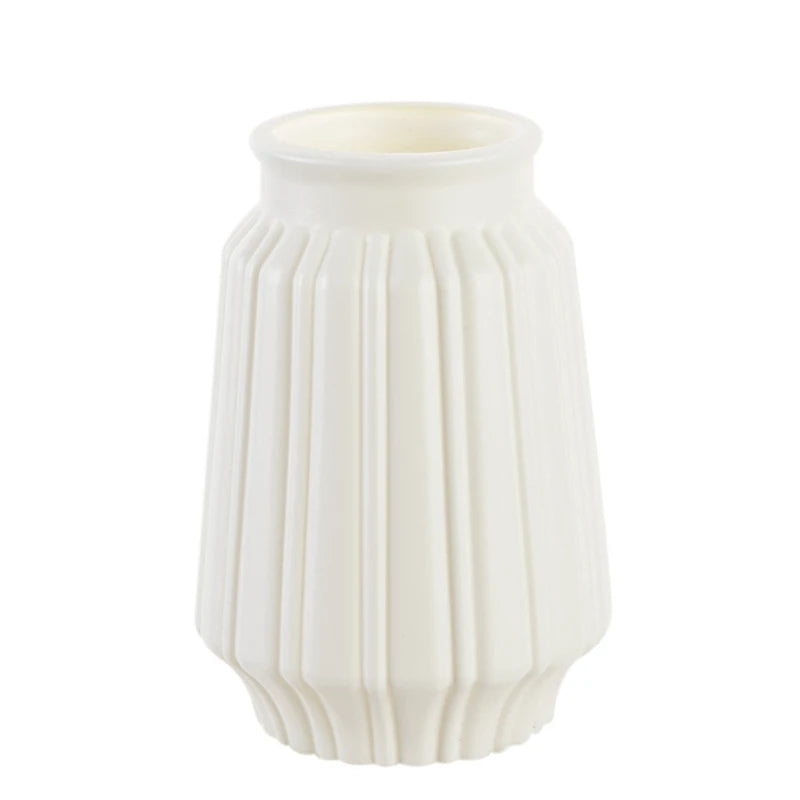 White Plastic Ceramic Vase