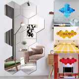 Hexagon Mirror Wall Stickers