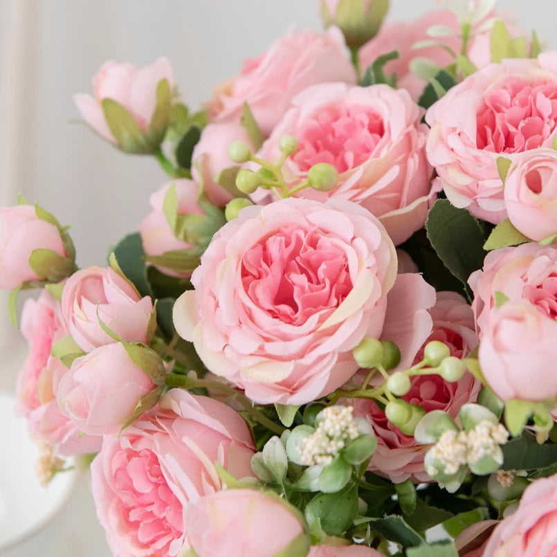 Silk Peony & Rose Bouquet