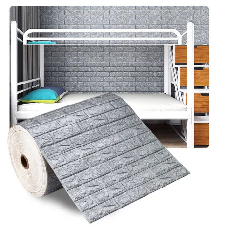3D Foam Brick Wallpaper Roll