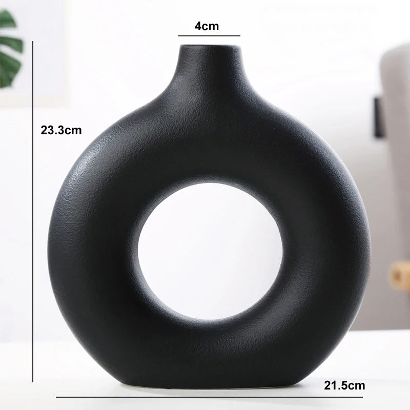 Nordic Hollow Ceramic Vase