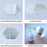 Hexagon Mirror Wall Stickers