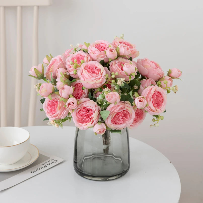 Silk Peony & Rose Bouquet