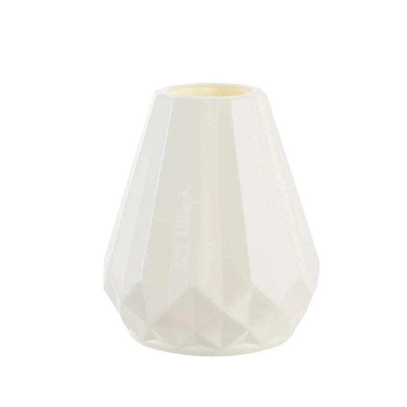 White Plastic Ceramic Vase