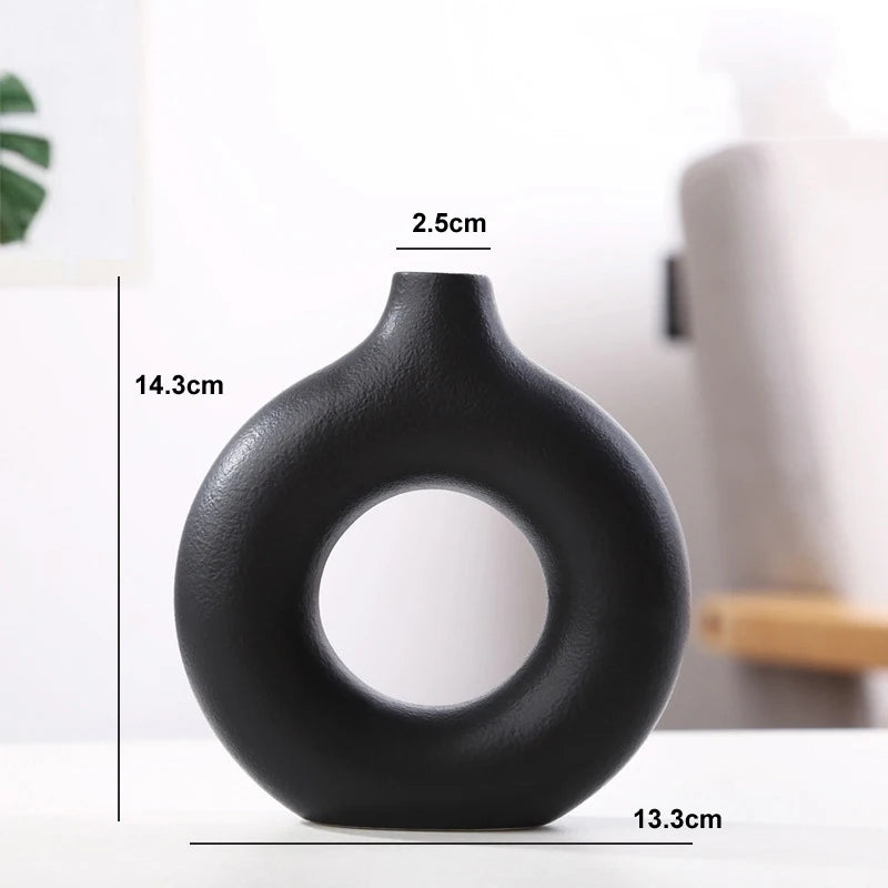 Nordic Hollow Ceramic Vase