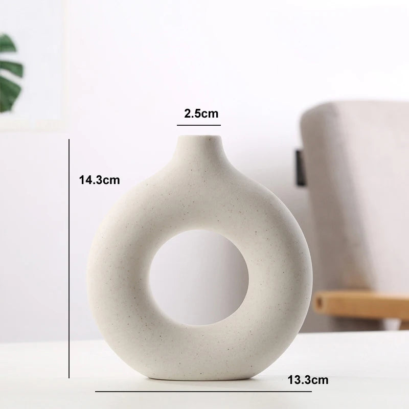Nordic Hollow Ceramic Vase