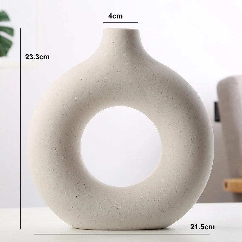 Nordic Hollow Ceramic Vase