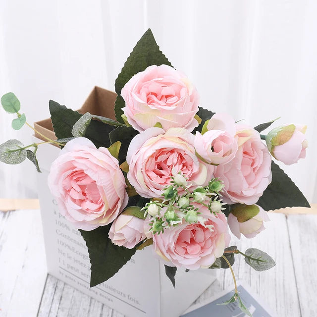 Silk Rose & Peony Bouquet
