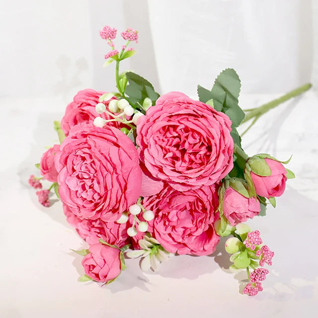 Silk Rose & Peony Bouquet