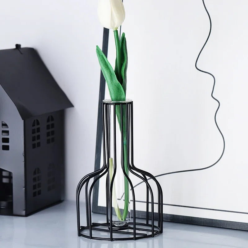Hollow Iron Decorative Vase