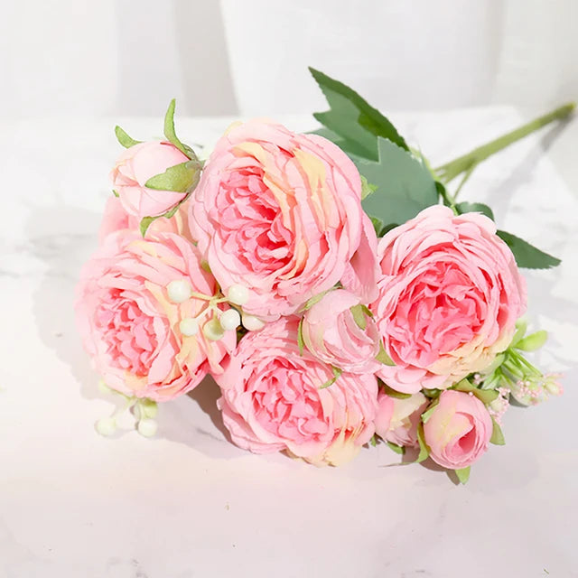 Silk Rose & Peony Bouquet