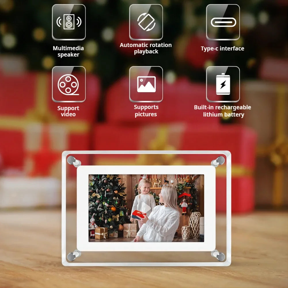 Acrylic Digital Photo Frame IPS Display