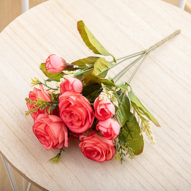 Silk Rose & Peony Bouquet