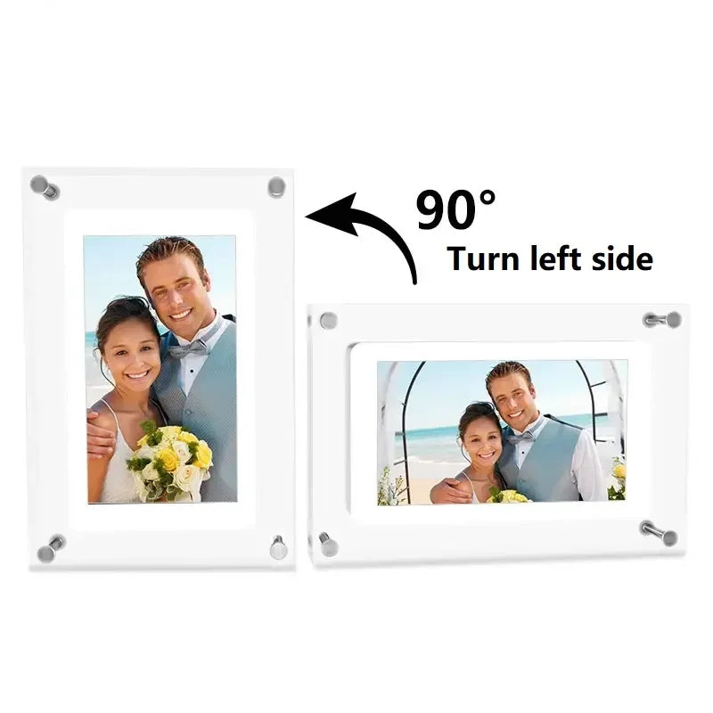 Acrylic Digital Photo Frame IPS Display