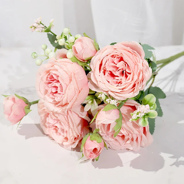 Silk Rose & Peony Bouquet