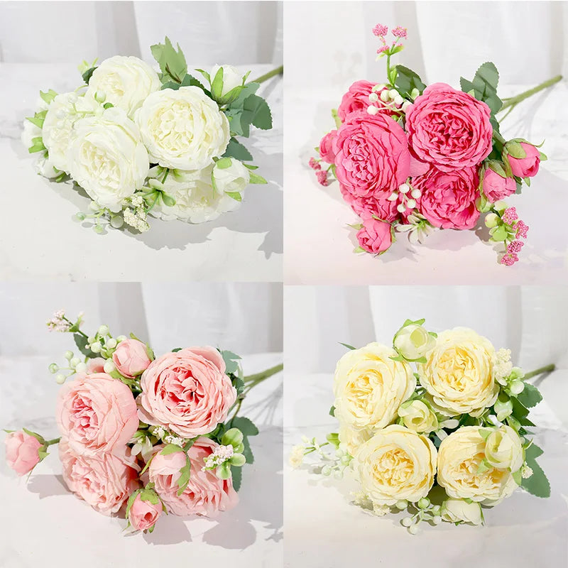 Silk Rose & Peony Bouquet