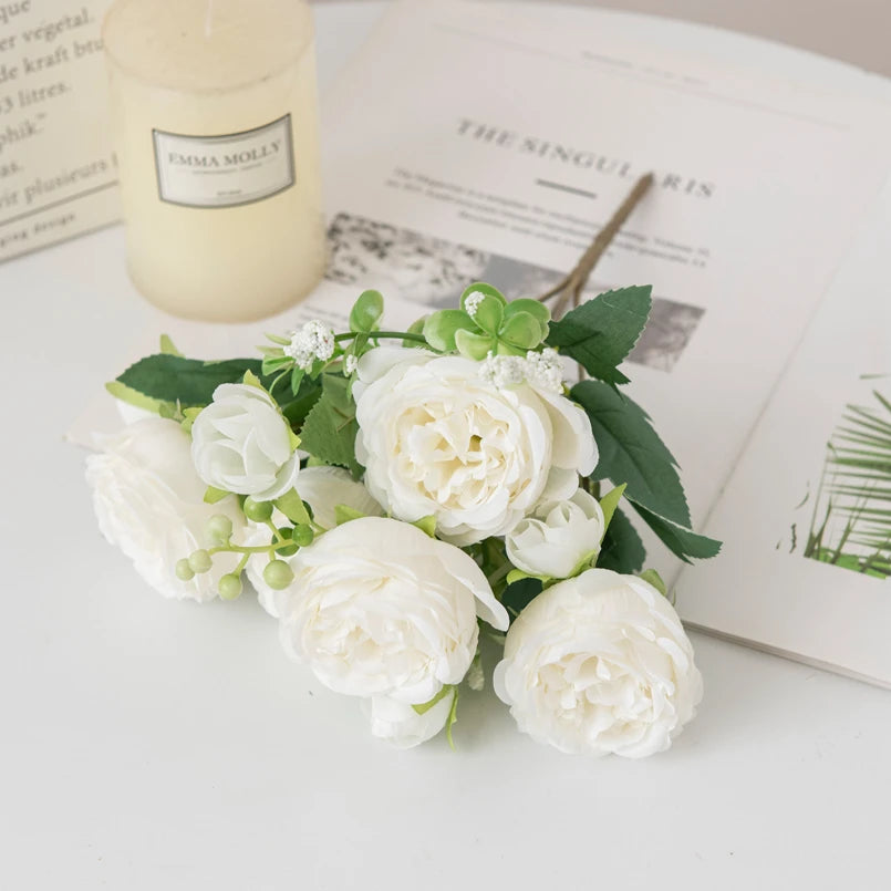 Silk Peony & Rose Bouquet