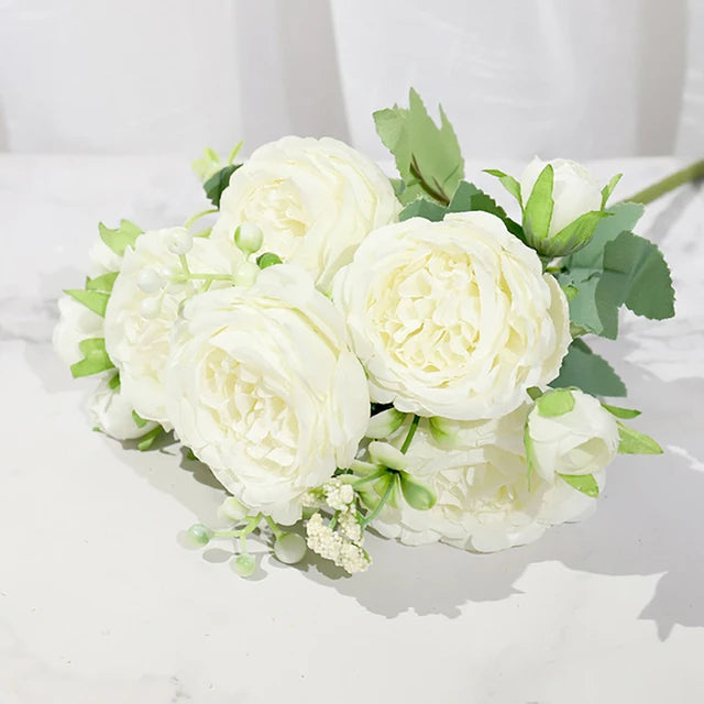 Silk Rose & Peony Bouquet