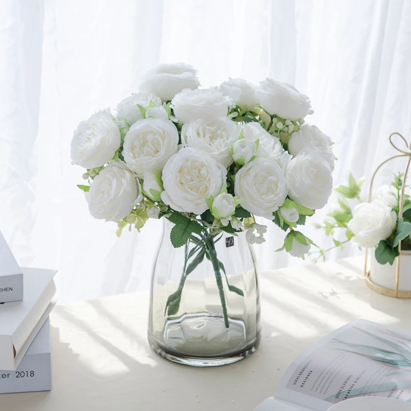 Silk Peony & Rose Bouquet