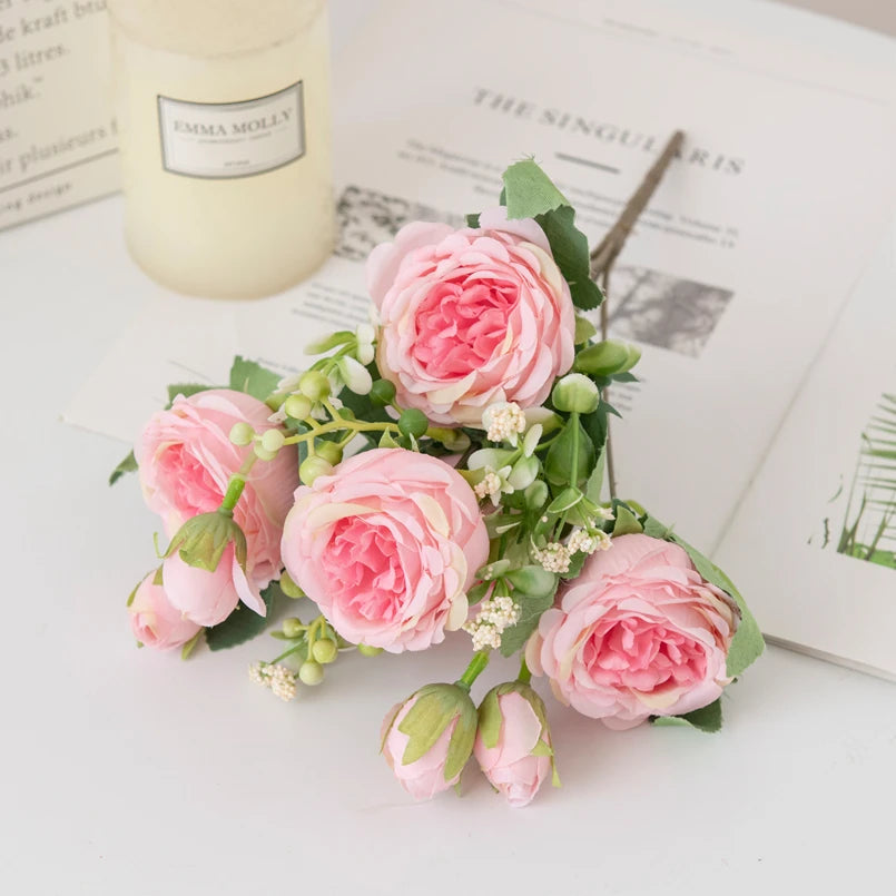 Silk Peony & Rose Bouquet